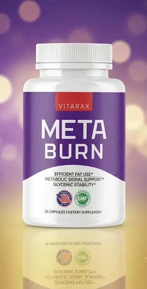 MetaBurn weight loss supplement bottle for metabolism support, fat burning, glycemic balance, and healthy weight management.